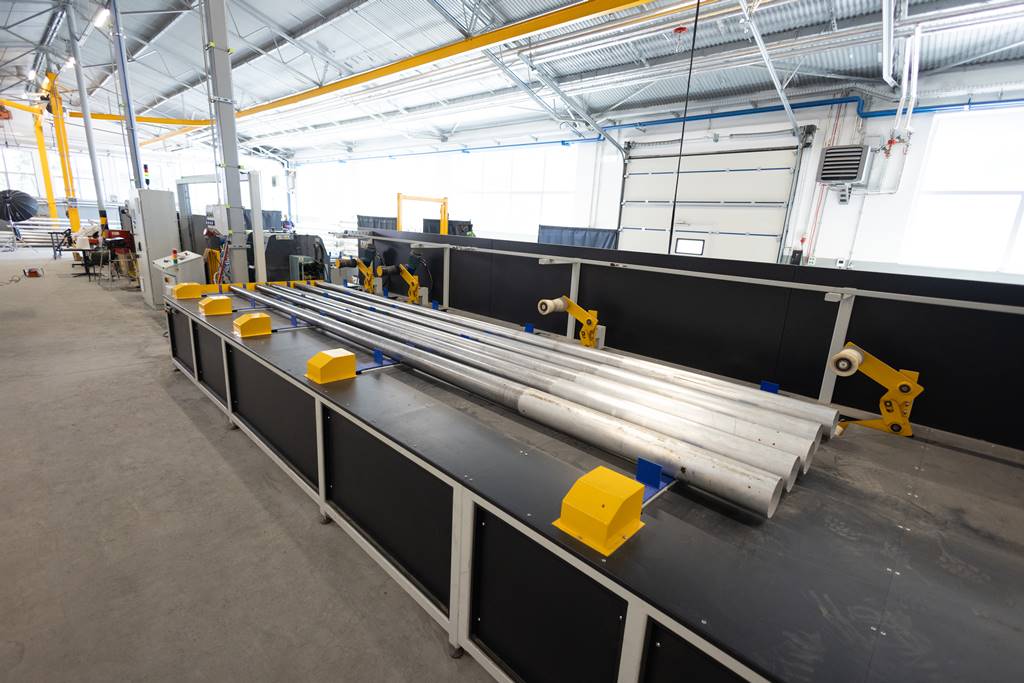 Linia szlifowania słupów 3 Linia szlifowania slupow poltech engineering